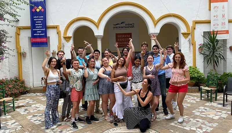students on a study abroad trip to Spain